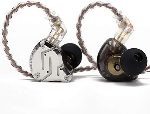 Linsoul KZ ZS10 Pro Hybrid IEM Earbuds – 4 BA + 1 DD High-Fidelity Wired In-Ear Monitors with Stainless Steel Faceplate and Detachable Cable, Ideal for Musicians and Gamers with Built-in Mic, Unmatched Sound Clarity and Versatile Compatibility