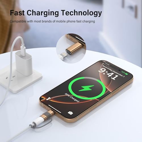 Premium 4-Pack Lightning to USB C Adapters for i Phone 15/16 and Galaxy S24 – Fast Charging & Data Sync Solutions for Seamless Connectivity, Compact Design, and Enhanced Durability – Essential Accessory for Modern Devices