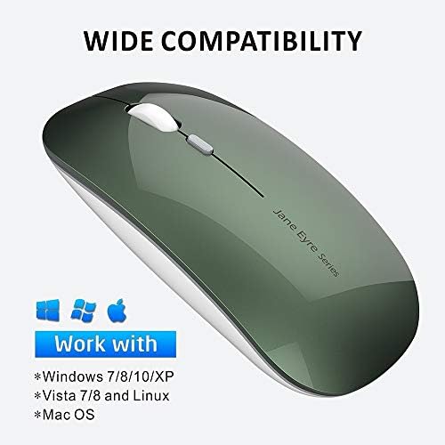 Uciefy Q5 Slim Rose Gold Wireless Mouse – Portable Optical Rechargeable Design with Silent Click, USB Receiver & Type C Adapter for Effortless PC, Laptop & Desktop Compatibility – Elevate Your Workspace with Style & Precision