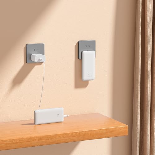 Ultimate Q 10000 m Ah Slim Power Bank with Built-in AC Plug – Ultra-Portable Charger for i Phone, Samsung, Android & Tablets – Four Output Ports for Simultaneous Charging, Includes Micro USB & USB-C Cables – Experience Enhanced Compatibility & Rapid Power on the Go