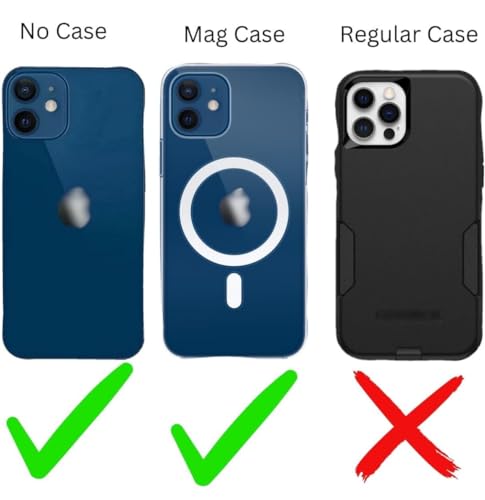 Ultra-Slim Magnetic Wireless Charger for i Phone X/11/12/13/14/15/16 – Fast 15 W Charging with Smart-IC Protection, Braided 5 ft USB-C Cable, Qi-Certified, Case-Compatible Design for Effortless Charging Anywhere