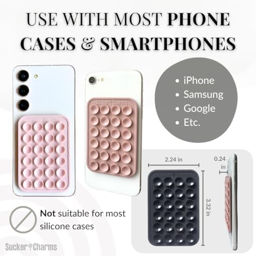 Lavender Fizz Silicone Phone Mount – Versatile Hands-Free Suction Holder for i Phone & Android – Ideal Tik Tok Filming & Video Call Accessory – Secure, Removable Grip for Effortless Mobile Use – Stylish & Functional Design for On-the-Go Convenience