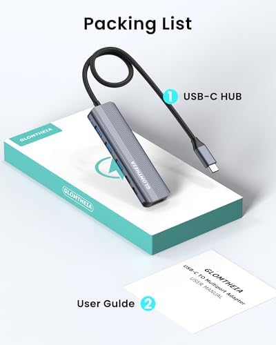 Maximize Your Mac Book’s Potential with Our Premium USB C Hub HDMI Multiport Adapter – 4 K Video Output, Lightning-Fast USB A & C Ports, 100 W Pass-Through Charging for On-the-Go Professionals – Compact, Durable Design for Seamless Connectivity and Enhanced Productivity