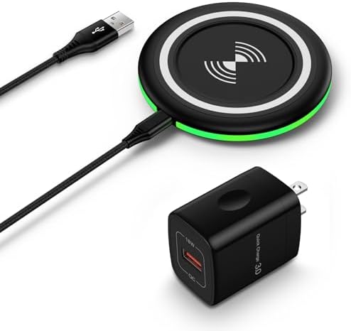 15 W Fast Wireless Charger Pad for Samsung Galaxy Z Fold 7, Flip 7, S25 Ultra, S25 Plus & More – Premium Android Charging Station with QC 3.0 Adapter for i Phone 16, 15 Pro Max & Other Devices – Ultra-Slim, Case-Friendly Design for Efficient Power Delivery – Inductive Charging for Protective Cases Up to 6 mm – Turbo Charge Your Moto G Power 2025 & Google Pixel 9 Series – Portable USB-C Cable Included for Enhanced Compatibility – Experience Speed & Convenience with This Essential Wireless Charging Solution – Perfect for On-the-Go Charging & Seamless Device Integration – Elevate Your Charging Experience with Our Advanced Technology – Ideal for Both Android and i Phone Users – Get Ready to Charge Faster and Smarter!