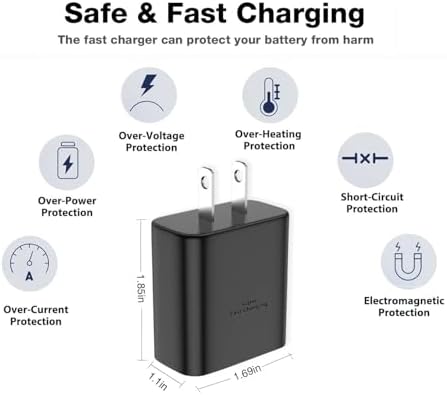 45 W A16 A15 5 G USB C Fast Charger for Samsung Galaxy A Series – Ultimate 6.6 Ft Charging Cable Included for Rapid Power Delivery – Superior Compatibility for A25, A26, A35, A36, A45, A46, A55, A56 Models – Durable Design for Everyday Use – Experience Lightning-Fast Charging with 5 A Output for Unmatched Performance – Perfect for Home, Office, or On-the-Go Charging Solutions – Elevate Your Device Charging Experience with Advanced Technology and Reliable Safety Features – Ideal for Samsung Android Phone Enthusiasts Seeking Efficiency and Convenience in One Compact Charger