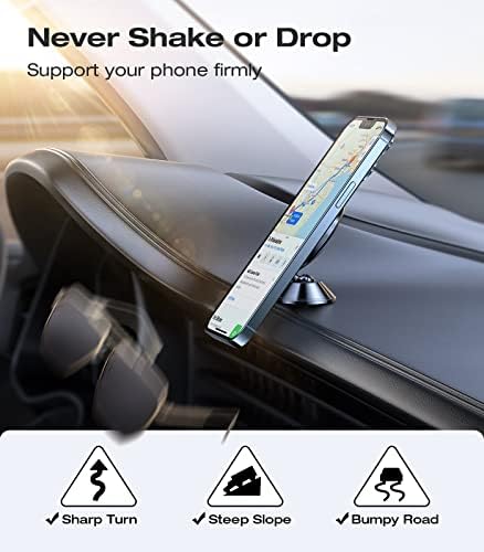 VICSEED Magnetic Phone Holder for Car Dashboard – Colorful Gradient Mag Safe-Compatible Mount for i Phone 12-16 Pro Max & Samsung Devices – Ultimate Durability with All-Metal Construction – Secure Grip for Bumpy Rides – Effortless One-Handed Operation – Perfect Blend of Style & Functionality for Enhanced Driving Experience