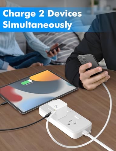 Portable USB C Retractable Charger – 35 W Ga N Fast Charging Adapter with Type C Cable for i Phone 16/15 Pro Max, i Pad, Galaxy, and Pixel – Compact Foldable Wall Charger for Effortless Travel and Enhanced Device Compatibility