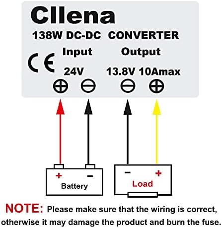 Cllena Advanced Waterproof DC/DC Voltage Boost Converter – Elevate 12 V to 24 V, 10 A, 240 W Power Regulator for Reliable Performance in Any Environment (Input Voltage 10 V-16 V)