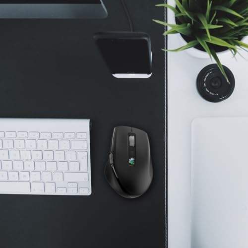 Ergonomic Wireless Bluetooth Mouse with Smart Flying Scroll and Silent Operation – Multi-Device Compatible Mice for Laptop, Computer, i Pad, Tablet, and Mac Book in Sleek Black for Enhanced Productivity and Comfort