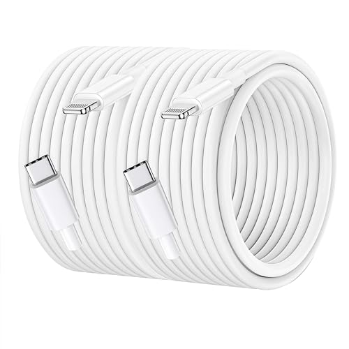 Premium 20 FT USB C to Lightning Cable for Fast Charging – 27 W Maximum Output, MFi Certified i Phone Charger Compatible with i Phone 14/13/12/11/8/7/6 Plus/Pro/Max/Xr/Xs & i Pad – Durable TPE Design for Enhanced Longevity and Speed