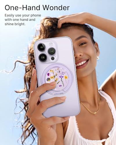 typecase Folding Phone Stand: Foldable Smartphone Holder for Desk – Ultra Thin Adjustable Kickstand – Magnetic Phone Grip Home Desk Accessories Compatible with Phone Tablets – Enhanced Compatibility and Speed