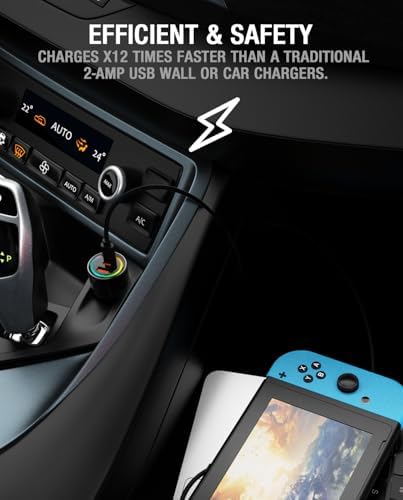 ALIENSX High-Performance Car Charger for Starlink Mini – Ultimate 0.2 M USB-C to DC Female Adapter & 2 M Power Cable, Rapid USB-C PD 100 W/45 W & USB-A QC 3.0 35 W Ports, Durable Charging Solution for Cars/RVs/Trucks – Unmatched Compatibility & Efficiency