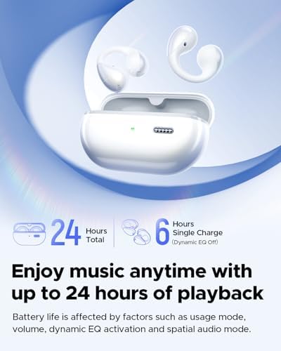 Elevate Your Active Lifestyle with Sound PEATS Pearl Clip Pro Open Ear Wireless Earbuds – Advanced Bluetooth 5.4 Technology, IPX5 Waterproof Rating, All-Day 24-Hour Playtime, and Integrated Microphone for Effortless Communication – Ideal for Fitness Enthusiasts, Runners, and Cyclists Who Value Safety and Superior Sound Quality