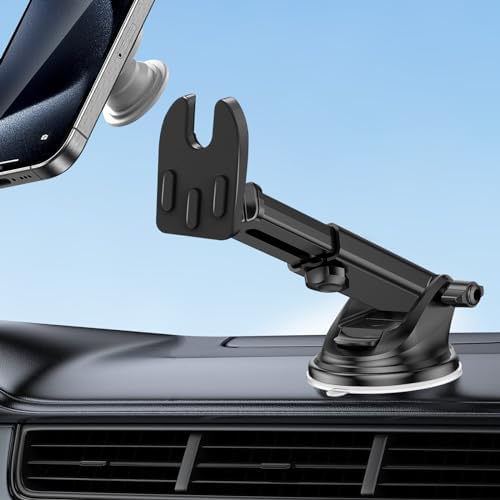 Pop Socket-Compatible Car Phone Mount – Advanced Dashboard & Windshield Holder with Robust Suction Technology for All Smartphones – 360-Degree Rotation for Optimal Hands-Free Navigation & Enhanced Driving Safety – Sleek, Modern Aesthetic for Today’s Vehicles – Effortless One-Handed Adjustments
