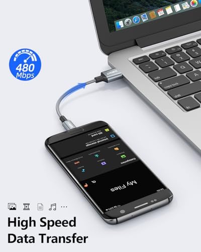 SUNGUY Micro USB Cable 1.5FT, [10-Pack] Short Braided USB 2.0 Micro Android Charger Fast Charging & Data Sync Cord Compatible with Samsung Galaxy S6 S7 Edge Note 5, Tab 4, PS4, Kindle and More – Enhanced Compatibility and Speed