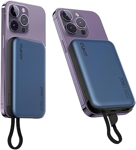 Sleek 10000 m Ah Magnetic Power Bank with Built-in Cable – Wireless Portable Charger for i Phone 15/14/13/12 Series | Fast 20 W PD Charging, Lightweight Design, Enhanced Mag-Safe Compatibility for Effortless Power on the Go