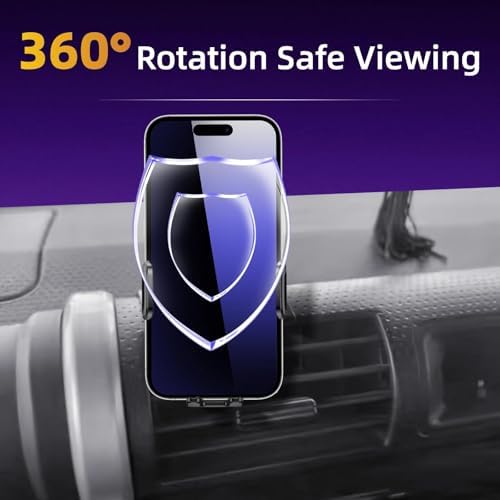Enhanced Car Phone Holder for Honda Fit (2009-2014) – Adjustable Cradle Mount for 4-7 Inch Smartphones, Perfect Fit for Safe Navigation and Hands-Free Calls, 360° Rotation for Optimal Viewing, Easy Tool-Free Installation, Durable and Stylish Auto Accessory