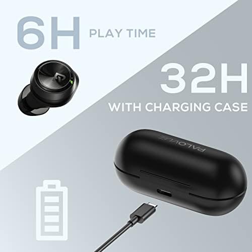 PALOVUE Bluetooth 5.3 Wireless Earbuds – Premium Deep Bass In-Ear Headphones with Built-In Microphone, 35 Hours Playtime, Compact Charging Case, Ideal for Sports, Work, and Everyday Use – Unmatched Comfort and Durability for i Phone & Android Users