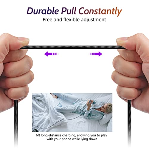 Effortless Charging Revolution: 540° Rotating Magnetic 3-in-1 USB-C Charger Cable Set (4-Pack: 3 ft, 3 ft, 6 ft, 6 ft) – 2.4 A High-Speed Universal Charging Solution for i Phone, Samsung, Moto, Android Devices & Tablets – Durable, Versatile, & User-Friendly Design for Optimal Performance Across All Micro USB/Type C Gadgets