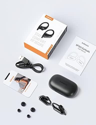 Elevate Your Workout with Open Comfy CF301 Wireless Headphones – Bluetooth Open-Ear Design for Unmatched Comfort and Ambient Awareness, Perfect for Running and Gym Sessions, Superior Sound Quality, Secure Fit for Active Lifestyles, Black – Seamless Compatibility and Lightweight Portability