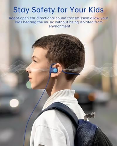 Kid-Friendly Open Ear Headphones – Vibrant Purple Lightweight Design for School and Outdoor Fun – Safe Air Conduction Technology with 3.5 mm Jack – Ultimate Comfort and Hearing Protection for Young Explorers