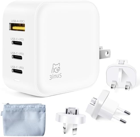 Power Up Anywhere: 100 W Ga N USB-C Wall Charger with 4 Ports for Fast Charging – Compact and Portable Travel Adapter for i Phone 16 Series, Tablets & Mac Book Laptops – Enhanced Efficiency and Safety Technology