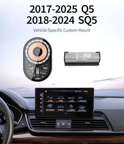 Revolutionary Audi Q5 & SQ5 Wireless Charging Phone Holder – Mag Safe-Compatible 360° Rotating Mount for Ultimate Navigation & Sleek Interior Aesthetics, Effortless Setup, and Universal Device Compatibility for Enhanced Driving Safety and Convenience