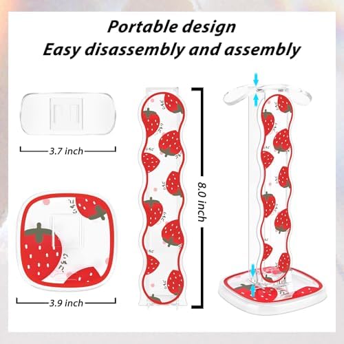 CamyCosy Headphone Holder for Desk, Gaming Headset & Earphone Stand with Tulip Flowers Pattern – Enhanced Compatibility and Speed