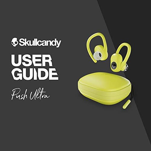 Skullcandy Push Ultra Electric Yellow True Wireless In-Ear Earbuds – Power-Packed Audio with IP67 Waterproofing, 40-Hour Battery Life & Bluetooth 5.0 Connectivity for Uninterrupted Listening Experience
