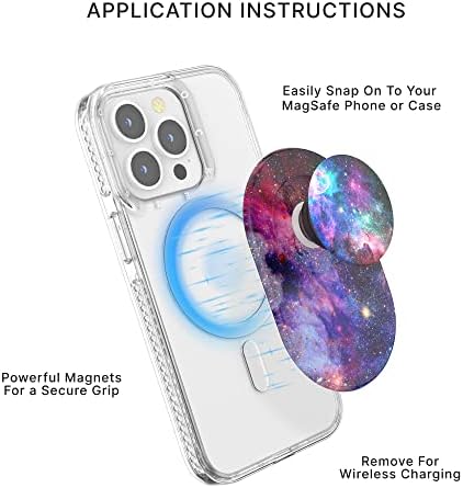 Mag Safe-Compatible Pop Grip with Wireless Charging – Gold Lutz | Enhanced Stability for One-Handed Use, Kickstand Functionality, and Secure Attachment for Ultimate Phone Protection