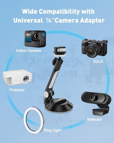 Maximize Your Mobile Utility with the Above TEK i Pad Suction Mount – Versatile Phone & Tablet Holder for 4″-11″ Devices | Secure Suction Cup Technology for Cars, Trucks, and Home Use | Adjustable Arm for Perfect Viewing Angles | Lightweight and Durable Design for Easy Portability | Ideal for Hands-Free Navigation, Streaming, and Calls | Elevate Your Experience on Windows, Mirrors, and Dashboards