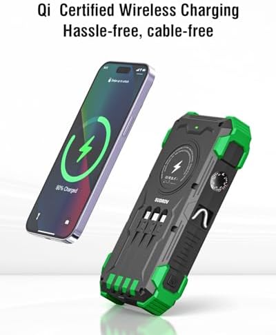 High-Capacity 42800 m Ah Solar Power Bank – Ultimate Outdoor Portable Charger with Wireless Fast Charging & Dual LED Flashlights for i Phone, Samsung, and More – Eco-Friendly Energy Solution Designed for Adventure Seekers
