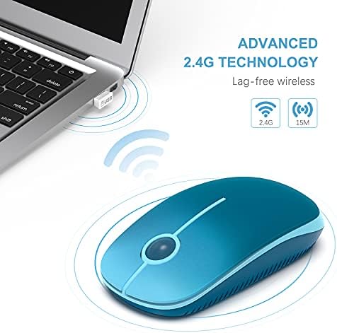 Sleek Vssoplor Wireless Mouse – Ultra-Slim Silent Optical Companion for Laptops & PCs | 2.4 GHz Nano Receiver, Perfect for Quiet Workspaces & Travel | Enhanced Compatibility for Windows, Mac & Linux