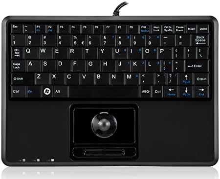 Compact USB Touchpad Keyboard – Perixx PERIBOARD-510 H Plus with X Type Scissor Keys, Dual USB Hubs, and Sleek Black Design for Enhanced Productivity in Limited Spaces – Perfect for Home Office, Travel, and Seamless Connectivity