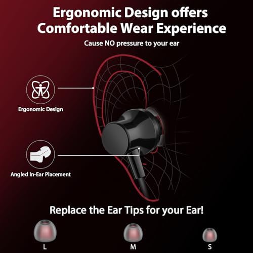 Jiunai USB-C Wired Earbuds: Superior Noise-Isolating In-Ear Headphones for i Phone 16, Samsung Galaxy, and More | Ergonomic Design with Magnetic Connector | Customizable Fit with Multiple Ear Tips (S, M, L) | Built-in Microphone for Clear Hands-Free Calls | Perfect for Music, Gaming, and Daily Use