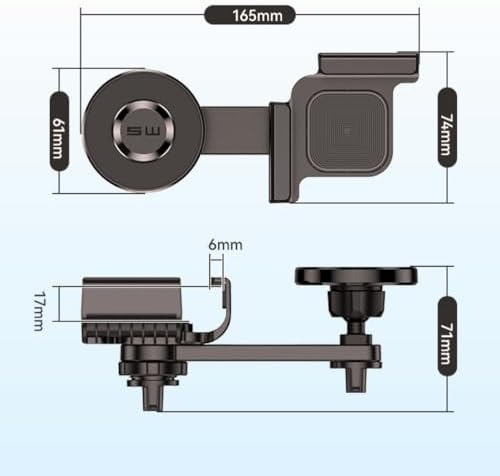 Phone Mount for Tesla Model 3 Accessories,Strongest Magnet Power Magnetic Car Phone Holder Mount for Tesla Model Y Accessories,for All iPhone & Android Phones with Magnetic Ring (Black, M) – Enhanced Compatibility and Speed