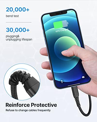 Aioneus 10 ft i Phone Charger 2 Pack – Apple Certified Lightning Cable with Fast Charging, Extra Long Nylon Braided Cord in Stylish Pink for i Phone 13, 12, 11, XS, XR, 10, 8, 7, 6 Plus – Unmatched Durability and Flexibility