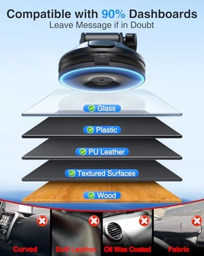 VANMASS Military-Grade Mag Safe Car Mount – 2025 Enhanced Magnetic Phone Holder for i Phone & Android – Ultra-Strong Suction for Dashboard, Windshield, and Vent – Unmatched Stability & Convenience for Safe Driving