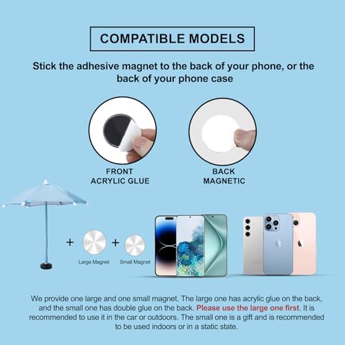 Ultimate Magnetic Umbrella Phone Stand for Outdoor Use – Adjustable Sun Shade Shield for i Phone 16/15/14/13/12 Pro Max, Samsung & Google Devices – Detachable Ring Grip for Enhanced Control – Heat-Resistant Design for Durability – Effortless Magnetic Setup – Car Mount Compatible – Elevate Your Mobile Experience in the Sun