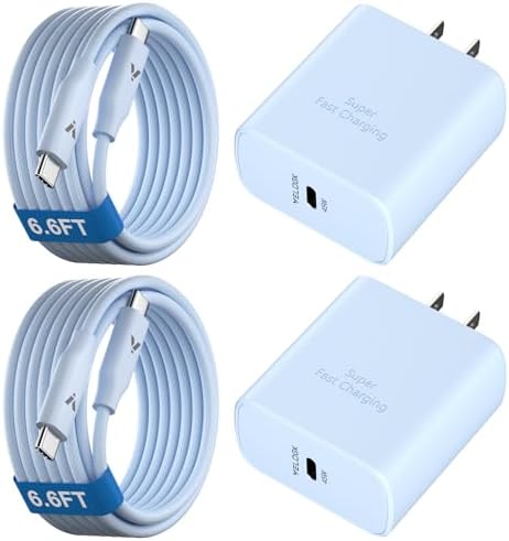 Experience Unmatched Charging Power with the 45 W USB-C Fast Charger & 10 FT Type-C Cable for Samsung Galaxy S25/S24/S23 – Ultimate Travel Companion with Advanced Safety Features for Reliable Performance and Enhanced Convenience