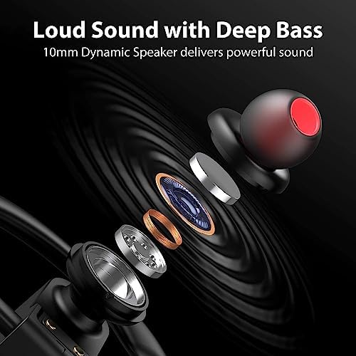 Premium Waterproof Wireless Earbuds – Bluetooth Headphones with 11 Hours Playback for Active Lifestyles, In-Ear Design with Secure Earhooks, Built-in Microphone for Hands-Free Calling, Ideal for Sports and Gym Workouts – Enhanced Compatibility for Seamless Connectivity