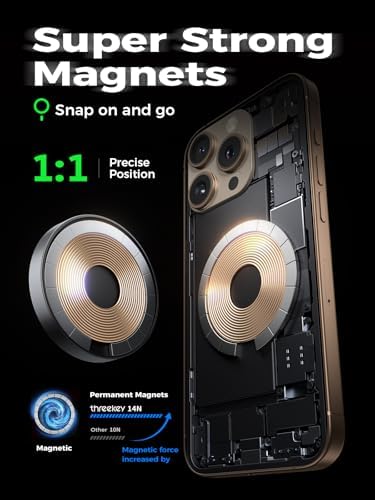 THREEKEY Mag Safe Wireless Charger – 15 W Qi2 Fast Charging Pad with Dual-Sided Magnetic Grip for i Phone 12-16 Series & Galaxy S25 Ultra – Includes 5 FT USB-C Cable – Sleek White Design for Effortless Power and Enhanced Compatibility