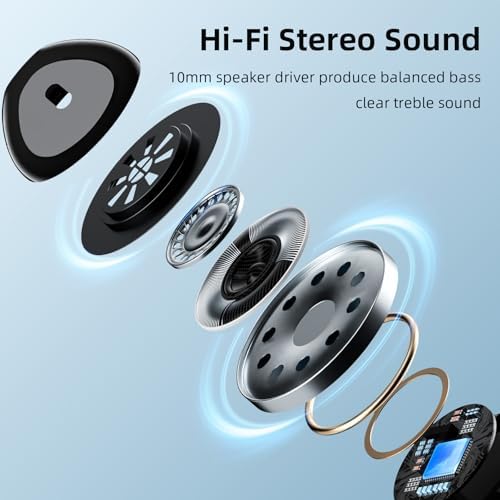 Ultimate Wireless Bluetooth 5.3 Earbuds – Ergonomic Sport-Ready Headphones with Enhanced Comfort and Secure Semi In-Ear Design for i Phone 16 Pro Max, Samsung Galaxy S24, i Pad Pro, One Plus 12, and More – Experience Superior Sound Quality and Effortless Connectivity for Active Lifestyles and Immersive Listening Adventures