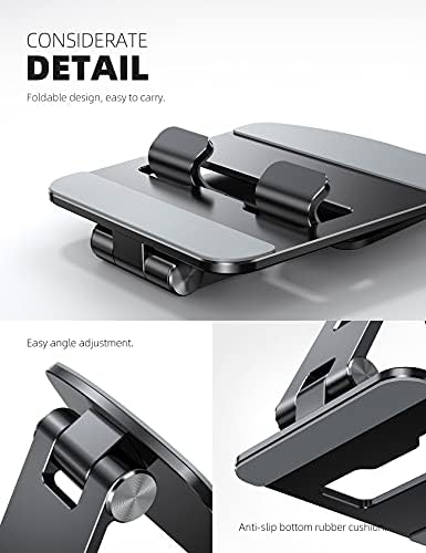 Lamicall Premium Adjustable Tablet Stand – Versatile Foldable Holder for 4.7″ to 13″ Devices – Ideal for i Pad Pro, Galaxy Tabs, and Kindle – Ergonomic Design for Optimal Comfort and Stability – Sleek Silver Finish Perfect for Work, Entertainment, and Travel – Compact, Durable, and Lightweight for Effortless Portability – Enhance Your Viewing Experience with Adjustable Angles and Hands-Free Operation – The Ultimate Tablet Accessory for Productivity and Relaxation