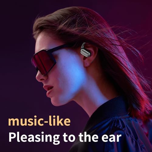 Revolutionary Open Ear Bone Conduction Wireless Earbuds – Cutting-Edge Bluetooth 5.4 with Advanced ANC & ENC Noise Cancellation for Pristine Sound Quality – Ergonomic Over-Ear Design with Touch Controls and Smart Digital Display – Rapid Type-C Charging for Android/i OS Compatibility – Perfect for Active Lifestyles and All-Day Comfort