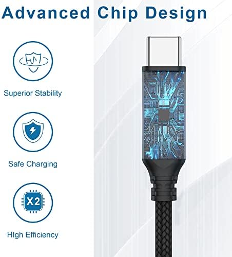 Extra Long 16 ft USB Type-C Fast Charging Cable – Braided USB C to A Quick Charge Cord for Samsung Galaxy S10, S9, S8 Plus, Note 10, 9, 8 & LG V50, V40, G8, G7 – Enhanced Durability and Performance in Sleek Grey Design