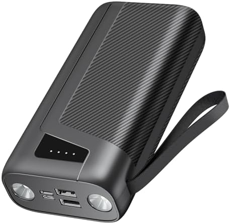 Ultimate 30,000 m Ah High-Capacity Portable Power Bank with Bright LED Flashlight – Dual USB Charging Station for i Phone 15/14/13/12/11 & Android Tablets – Essential Travel Companion for Camping, Hiking, and Everyday Use – Fast Charging, Enhanced Compatibility, and Durable Design