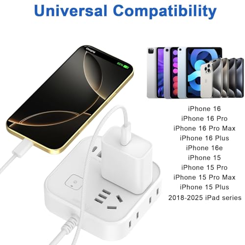 Ultimate Dual-Pack Fast Charger for i Phone 16/15 & i Pad – 6 FT Durable USB-C Woven Cables with Tangle-Free Design for i Pad Pro, Air, Mini & More – Unmatched Charging Speed & Enhanced Compatibility for Home or Travel Use