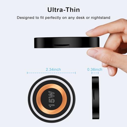 Samsung Fast Wireless Charger Pad for Galaxy & i Phone – Magnetic Mag Safe Compatible, Ultra-Fast Charging for S25, S24 Ultra, S24+, S24, S23, S22, S21, S20, i Phone 16 Pro Max, Plus, 15, 14 – Portable & Safe Power Solution for Everyday Use