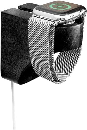 Elevate Your Charging Game: Premium Acacia Wood Wall Mount for Apple Watch Series 9 – Stylish Wooden Dock with 3 M Command Strips for Effortless Installation and Fast Charging Compatibility for All i Watch Models – Space-Saving Design for Modern Living